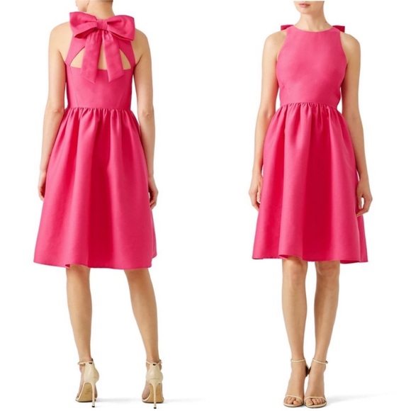 kate spade Dresses & Skirts - Kate Spade New York Bougainvillea Bow Back
Dress 2 Pink Full Skirt Cocktail